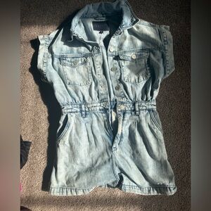 Blank NYC Light Blue Denim Romper